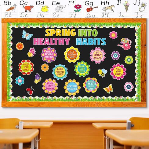 Epakh Spring Reading Bulletin Decortations مجموعة زهور الربيع زهور الفصول الدراسية ديكور زهرة الفراشة لهجات الورق لالتقاطات School School School Spring Supplies (كتاب القراءة) in Kuwait