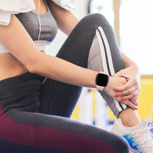 4 PACK Bands Compatible with Fitbit Versa 4 & 3 Bands/Sense 2 / Sense Band Women Men, Classic Soft Straps for Fitbit Versa 4 / Versa 3 /Sense 2 / Sense Smart Watch in Saudi Arabia