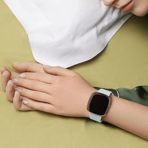 4 PACK Bands Compatible with Fitbit Versa 4 & 3 Bands/Sense 2 / Sense Band Women Men, Classic Soft Straps for Fitbit Versa 4 / Versa 3 /Sense 2 / Sense Smart Watch in Saudi Arabia