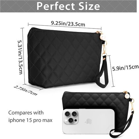 Wallet with Strap Wristlet Purses for Women Quilted Envelope Clutch Wristlet Wallet Pink Clutch Purses for Women Small Travel Size Toiletries for Women Evening Bag Pink in Saudi Arabia