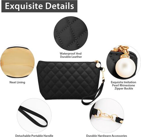 Wallet with Strap Wristlet Purses for Women Quilted Envelope Clutch Wristlet Wallet Pink Clutch Purses for Women Small Travel Size Toiletries for Women Evening Bag Pink in Saudi Arabia