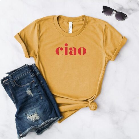Ciao - قميص Ciao - Hello - قميص إيطاليا - تي شيرت Ciao - القميص الإيطالي - Ciao Bella - قميص Hello Italian - SoftStyle Sirt in Saudi Arabia