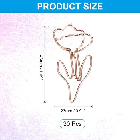 Patikil لطيف الورق مقطع ، 30pcs زهرة شكل ورقة مقطع المعادن المرجعية مضحكة المشبك المشبك لملوازات المكاتب المنزلية in Saudi Arabia