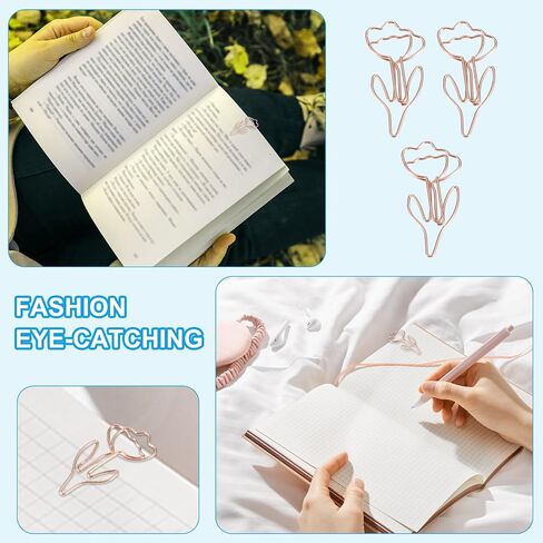 Patikil لطيف الورق مقطع ، 30pcs زهرة شكل ورقة مقطع المعادن المرجعية مضحكة المشبك المشبك لملوازات المكاتب المنزلية in Saudi Arabia