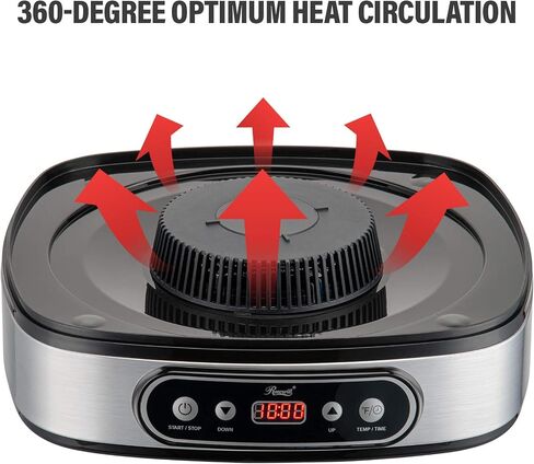Rosewill Compact Food Dehydrator, 5 Stackable Trays with Adjustable 48H Timer and Temperature Control - Electric Food Preserver for Jerky, Fruits, Veggies, Meat & Dog Treats in Saudi Arabia