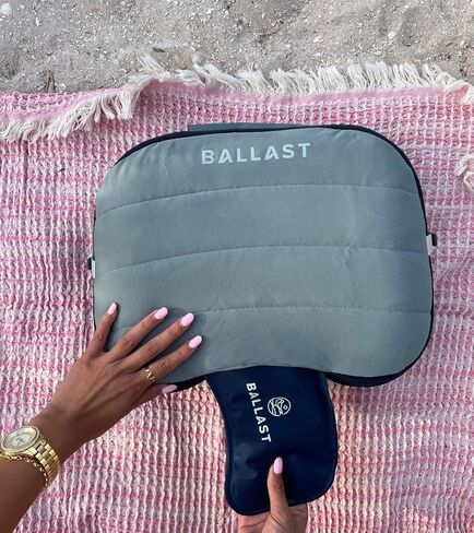 Ballast Cool Combo Beach Pillow - One Inflatable Pillow + One Cooling Pack Bundled Together, The Best Way to Chill at The Beach, Pool, Or Camping (Sunshine Yellow) in Kuwait