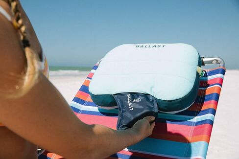 Pallast Cool Combo Beach Pillow - وسادة واحدة قابلة للنفخ + حزمة تبريد واحدة مجمعة معًا ، أفضل طريقة للاسترخاء على الشاطئ أو البلياردو أو التخييم (Sunshine Yellow) in Kuwait