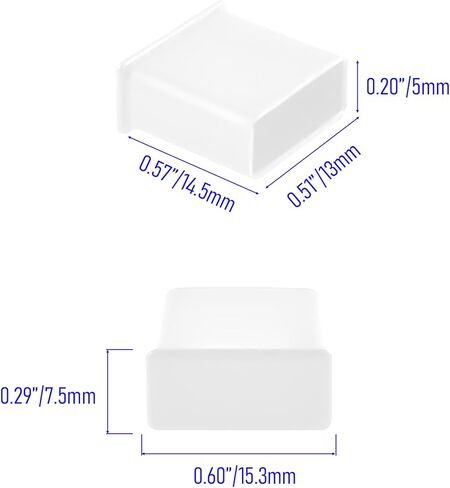 10 PCS BNC-B PORT PORT SLIPS ، يغطي السيليكون سدادات CAPS ، واقي المنفذ للكمبيوتر المحمول ، والهاتف ، والمعرف ؛ 0.35 " in Kuwait