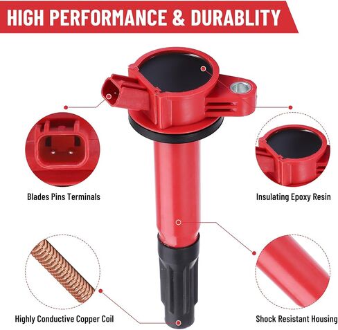 مجموعة ملفات الإشعال وشمعات الإشعال CarBole UF502 متوافقة مع رحلة شاحن Volkswagen Routan Dodge Avenger Challenger (عبوة من 6 قطع) in Kuwait
