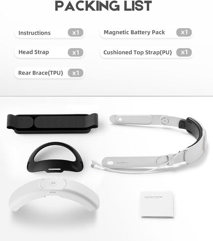 Battery Head Strap for Meta Quest 3/Quest 3s, 8000mAh Battery Pack for Quest 3/Quest 3s, 18W Fast Charging Elite Strap with Battery, Head Strap Accessories for Quest 3/Quest 3s in Saudi Arabia