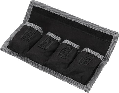 PATIKIL Camera Battery Pouch Case, 4 Pocket Nylon DSLR Battery Case Holder Storage Bag for AAA, LP-E6, LP-E8, NP-FW50, EN-EL14, EN-EL15 Batteries (Blue) in Saudi Arabia