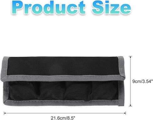 PATIKIL Camera Battery Pouch Case, 4 Pocket Nylon DSLR Battery Case Holder Storage Bag for AAA, LP-E6, LP-E8, NP-FW50, EN-EL14, EN-EL15 Batteries (Blue) in Saudi Arabia