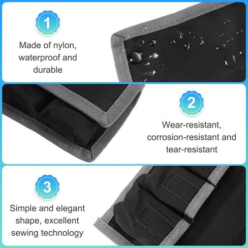 PATIKIL Camera Battery Pouch Case, 4 Pocket Nylon DSLR Battery Case Holder Storage Bag for AAA, LP-E6, LP-E8, NP-FW50, EN-EL14, EN-EL15 Batteries (Blue) in Saudi Arabia