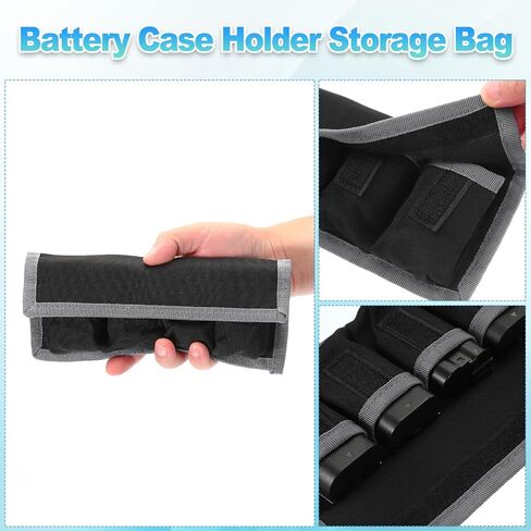 PATIKIL Camera Battery Pouch Case, 4 Pocket Nylon DSLR Battery Case Holder Storage Bag for AAA, LP-E6, LP-E8, NP-FW50, EN-EL14, EN-EL15 Batteries (Blue) in Saudi Arabia