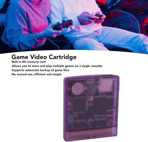 Zopsc Flash Memory Card for Gameboy, Professional 1000 in 1 8G Memory Card for GB GBC GBA SP, Combo Game Cartridge Expansion Card for Gamers (P Urple Transparent) in Kuwait