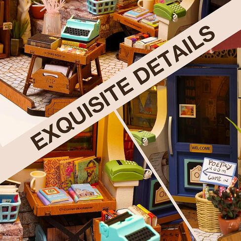 ROBOTIME DIY Miniature House Kit, Mini Wooden Dollhouse Diorama Model, Tiny House Building Kits,Birthday Christmas Craft Hobbies Gift for Teens Kids and Friends（Puppy's Cozy Villa） in Saudi Arabia