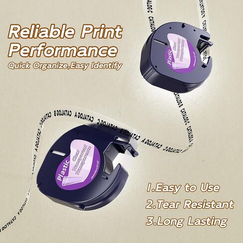 5-Pack White Label Tape Refills 91331 for DYMO LetraTag | 12mm x 4m (1/2" x 13ft) | Black on White | Compatible with LT-100H Plus, LT-100T, LT-200B, QX50 in Saudi Arabia