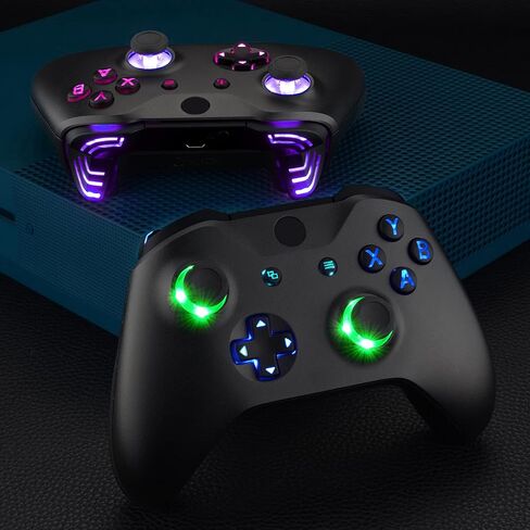 أزرار ABXY الأزرار المتطرفة متعددة الألوان تثير أزرار عمل DPAD Thumbsticks. in Kuwait
