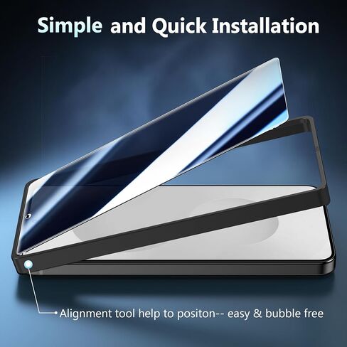 2 Pack for Samsung Galaxy S25 Ultra Privacy Screen Protector Tempered Glass, Fingerprint Unlocking, 25° Anti Spy S25 Ultra Screen Protector, Full Coverage, Case Friendly, Easy Installation in Kuwait