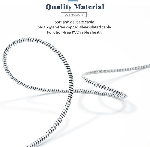 GUCraftsman 6N OFC Silver Plated+Shielding Layer Headphone Replacement Cables 4.4mm 3.5mm 4Pin XLR Upgrade Cables for Sennheiser HD490 PRO HD490 PRO Plus (4.4mm Plug) in Saudi Arabia