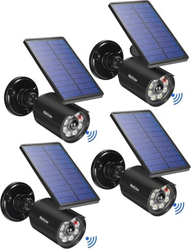 Solar Lights Outdoor Motion Sensor Fake Camera 360° Rotatable Solar Flood Lights IP67 Waterproof Security Lights 1200LM for Barns Garden Driveway Path Landscape Yard(1pack) in Saudi Arabia