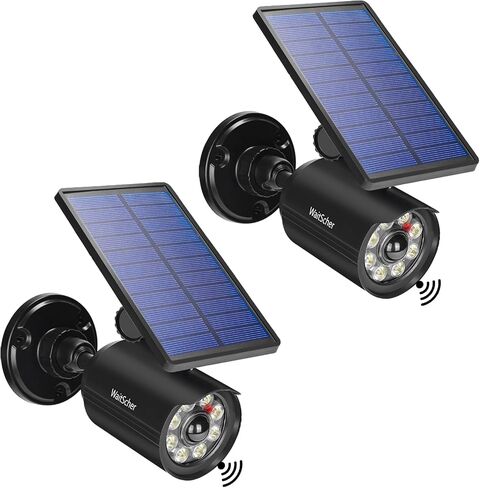 Solar Lights Outdoor Motion Sensor Fake Camera 360° Rotatable Solar Flood Lights IP67 Waterproof Security Lights 1200LM for Barns Garden Driveway Path Landscape Yard(1pack) in Saudi Arabia