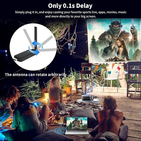 اللاسلكي HDMI 4 مستقبل ومستقبل USB-C Extender ، المكونات والتشغيل 165 قدمًا 2.4G/5G توسعًا متزامنًا لاسلكيًا لشاشات متعددة من الكمبيوتر المحمول والكاميرا إلى أجهزة التلفزيون ، أجهزة العرض in Kuwait