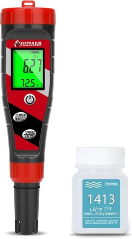 UIUZMAR Digital pH Meter pH TDS EC Meter for Hydroponic Nutrient Solution pH and EC Meter with LCD Display TDS Water Tester pH PPM Meter for DWC Setup Aeroponic Growing Tent Indoor Plant Grow in Saudi Arabia