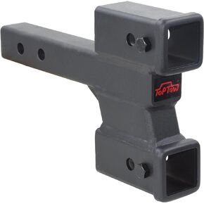TOPTOW Trailer Hitch 64091 Dual Hitch Extender Adapter with 2-inch & 10-inch Rise/Drop, 2" Receiver, 2-inch Solid Shank, 10000lbs Capacity