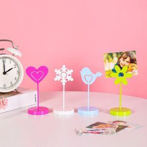 Mollytek 4 حزمة حامل صور سطح المكتب مع مقاطع بطاقة بريدية هدية بطاقة عرض صورة حامل ديكور شجرة حامل حامل لحفلات الزفاف (دولاب الهواء) in Kuwait