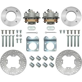 Front Disc Brake Conversion Kit for Honda Fourtrax 300 Rancher 350 Foreman 400 450 Rubicon 500 Rincon 650 TRX 300 350 400 450 500 650（Only fit for 12" and above wheel/Not for OEM aluminum wheel)
