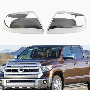Chrome Top Half Mirror Caps Covers Fit for 2007-2019 Toyota Tundra for 2008-2014 Toyota Sequoia Side Mirror Cover