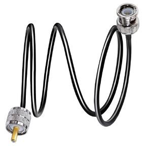 BNC to UHF Jumper Cable RG58 BNC Male Plug to PL259 SO239 Male Extension Cable 12inch (30cm) 50 ohm for CB Radio PL 259 to BNC Pigtail Coaxial Cable 2 Pack