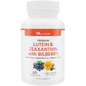 Premium Lutein & Zeaxanthin with Bilberry 120 Vegetable Capsules. (4 Month Supply) All-Natural. High Potency & Premium Quality