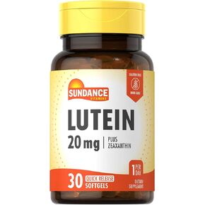 Lutein 20mg | 30 Softgels | with Zeaxanthin | Non-GMO and Gluten Free Supplement | by Sundance