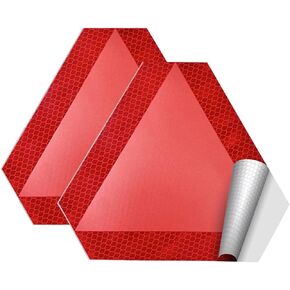 Slow Moving Vehicle Sign 2PCS,7"x8" Diamond Grade Reflective Sticker,Car Triangle Sticker in Kuwait