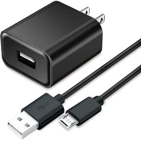 Replacement Fast Wall Charger Adapter 5FT Micro USB Fire Tablet Charging Cable for FireTV Stick, Fire Tablet, Kindle Fire 6 7 HD 8 10/7 HD 8 10 kids, HD 8.9" Tablet LTE & HDX 8.9 "7" Tablet Power Cord