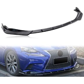 MotorFansClub 3 قطع من الشفة الأمامية تناسب Lexus IS250 IS350 200T F-Sport Style 2014 2015 2016 حماية الحواف الأمامية، نمط ألياف الكربون in Kuwait