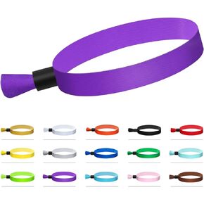100 Pcs Cloth Event Wristband, Disposable Wristbands for Events, Colored Wristbands Events,for Lightweight Concert,Club Entrance Wrist Strap Party Wristband Event (Color : ASSORTED COLOR)