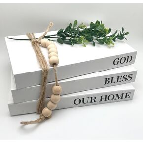 Decorative Books - Decor Books, Coffee Table Books Decor, Decorative Books for Home Decor, Faux Books for Bookshelf, GOD|Bless|Our Home (Set of 3), Decorative Books for Coffee Table.