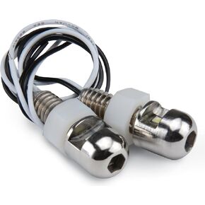 طقم إضاءة لوحة الترخيص LED مع رأس مقبب من Design Engineering 030301 Lite'N Boltz، 4 قطع - ساتان