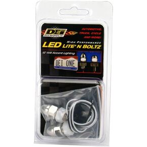 Design Engineering 030311 Lite'N Boltz LED License Plate Lighting Kit with Acorn Shape Head, 2 Piece - Polished