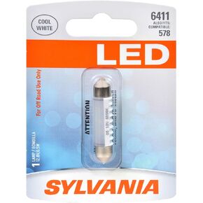 SYLVANIA - 6411 41mm Festoon LED White Mini Bulb - Bright LED Bulb, Ideal for Interior Lighting - Map, Trunk, Cargo and License Plate (Contains 1 Bulb)
