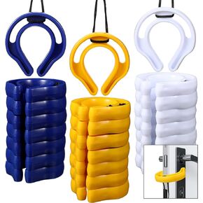 24 Pcs First Responder Door Stop Jam with Ropes Law Enforcement Gear Tactical Door Jammer Wedge for Police Firefighter Emergency Medical Services Home Use Keep Doors from Closing (Black)