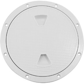 ISURE MARINE 8''Marine White Circular Non Slip Inspection Hatch Deck Plate Lidw/Detachable for Access Boat RV