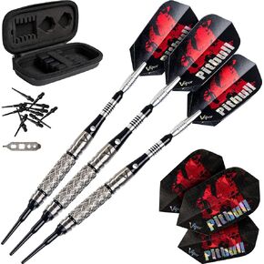 Viper Pitbull 90% Tungsten Soft Tip Darts with Storage/Travel Case, 18 Grams