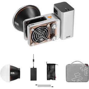 Zhiyun Molus X60 Combo 60W RGB Video Light,2700-6500K TLCI 98 HSI Mode Support PD Fast Charging Bluetooth App Control for Studio Photography