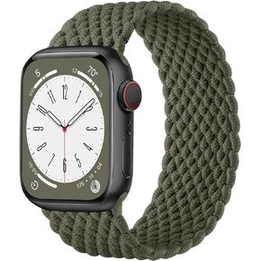 Zedoli Braided Solo Loop Compatible with Apple Watch Band 38mm 40mm 41mm 42mm 44mm 45mm 49mm Women Men, Stretchy Nylon Solace Sport Elastic Strap for iWatch Series 9 8 7 6 5 4 3 2 1 SE Ultra/Ultra 2