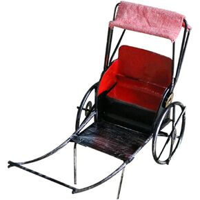 ARTIBETTER Metal Rickshaw Model Vintage Metal Rickshaw Cart Statue Rickshaw Ornament Window Display Toys Gifts for Kids Adults Store Office Shelf Table Decor
