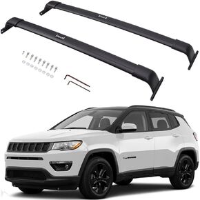 Upgraded Duty 220lbs Cargo Racks for Jeep Compass 2017-2023 2024 Roof Rack Cross Bars Rail Luggage Carrier